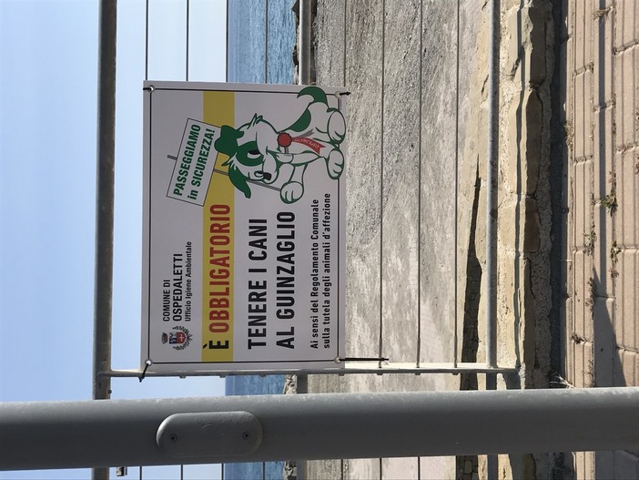 Ospedaletti: obbligo del guinzaglio per i cani sulla ciclabile, Polizia Locale pronta per i controlli Ospedaletti: obbligo del guinzaglio per i cani sulla ciclabile, Polizia Locale pronta per i controlli