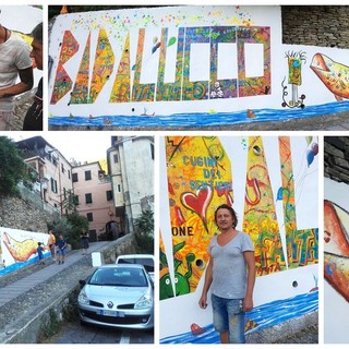 Badalucco ha il suo nuovo murale, l'opera realizzata da Nicola Soriani e... dagli abitanti del paese