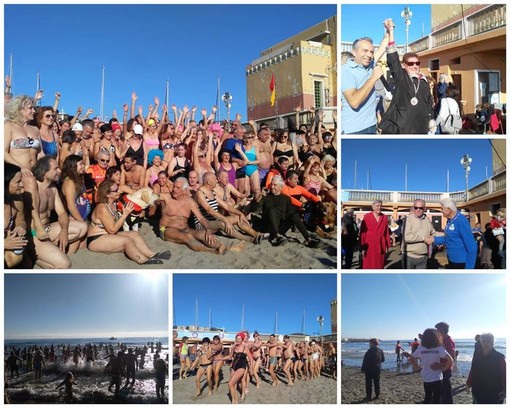 Imperia: in 213 a fare il bagno per il cimento della Befana. Vassallo "Il nostro clima, una fortuna da sfruttare (foto e video)