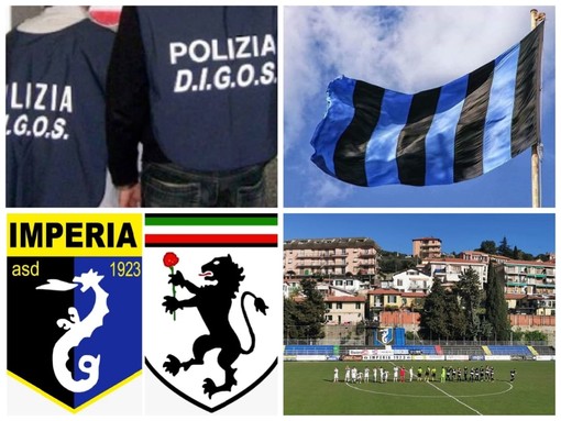 Beccati dalla Digos a "sbirciare" la partita dell'Imperia: multati una decina di tifosi nerazzurri senza mascherina Beccati dalla Digos a "sbirciare" la partita dell'Imperia: multati una decina di tifosi nerazzurri senza mascherina