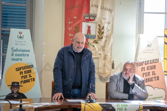 Da sinistra, Andrea Gorlero e Giorgio Giuffra nella conferenza stampa del 7 marzo.
