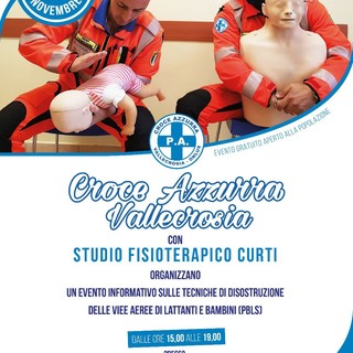 La Croce Azzurra Vallecrosia fissa a novembre due eventi formativi sulle tecniche di primo soccorso