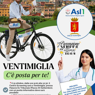 Ventimiglia: al via la campagna di screening gratuiti "C'è posta per te"