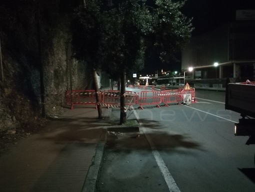 Ventimiglia: caduta di alcuni massi in corso Limone Piemonte a Roverino, zona transennata Ventimiglia: caduta di alcuni massi in corso Limone Piemonte a Roverino, zona transennata