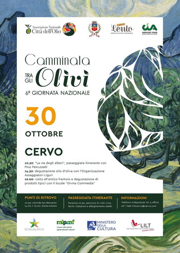 Camminata tra gli Olivi 2022: domenica prossima a Cervo sulla via degli alberi con Pino Petruzzelli Camminata tra gli Olivi 2022: domenica prossima a Cervo sulla via degli alberi con Pino Petruzzelli
