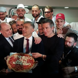 A Casa Sanremo, Jimmy Ghione testimonial della pizza Unesco (Foto e Video)