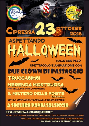 Cipressa: tutto pronto per la festa “Aspettando Halloween”, con giochi, spettacoli e uno speciale percorso del mistero