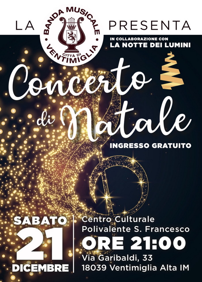 Ventimiglia: causa allerta, rinviato a domani il concerto della Banda musicale cittadina