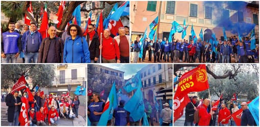 Imperia, Cgil e Uil in piazza per gridare "Basta morti sul lavoro" (foto e video) Imperia, Cgil e Uil in piazza per gridare "Basta morti sul lavoro" (foto e video)