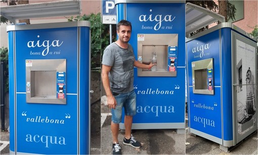 Entroterra, "bona aiga a vui": Vallebona attiva la casetta dell'acqua (Foto)