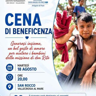 Vallecrosia al Mare, vena di beneficenza per i bambini della missione di don Rito: l'appello di San Rocco e Oasi Angeli di Pace