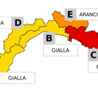 Allerta meteo: sale a rosso il livello nel levante ligure Allerta meteo: sale a rosso il livello nel levante ligure