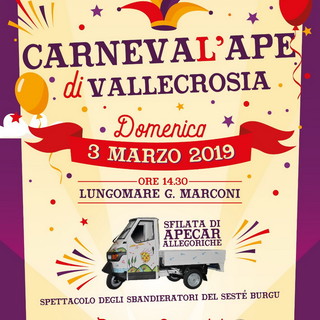 Vallecrosia: domenica prossima, appuntamento con ‘Carneval’Ape’ sul Lungomare G. Marconi Vallecrosia: domenica prossima, appuntamento con ‘Carneval’Ape’ sul Lungomare G. Marconi