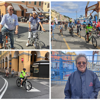 In 500 partecipano a 'Imperia in bicicletta', Scajola: "La nostra città contribuisca a migliorare la difficoltà del cambiamento climatico" (foto e video)