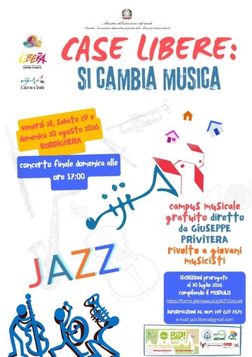 Borghetto San Nicolò, tre giorni di jazz gratuito per i giovani con il maestro Giuseppe Privitera Borghetto San Nicolò, tre giorni di jazz gratuito per i giovani con il maestro Giuseppe Privitera