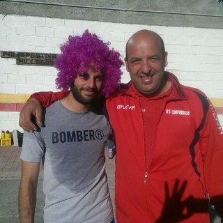 Il d.s Pietro Lettieri con il centravanti Caccamo