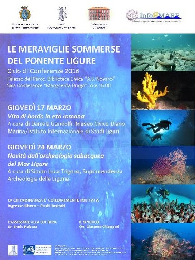 Diano Marina: prosegue il ciclo di conferenze “Le meraviglie sommerse del ponente ligure” con “La vita di bordo in età romana” Diano Marina: prosegue il ciclo di conferenze “Le meraviglie sommerse del ponente ligure” con “La vita di bordo in età romana”