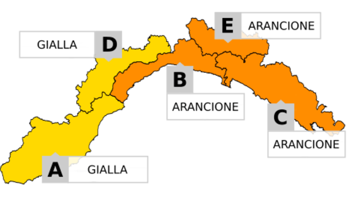 Maltempo: continua l’allerta gialla per la provincia di Imperia, prolungata quella arancione sul centro-levante Maltempo: continua l’allerta gialla per la provincia di Imperia, prolungata quella arancione sul centro-levante
