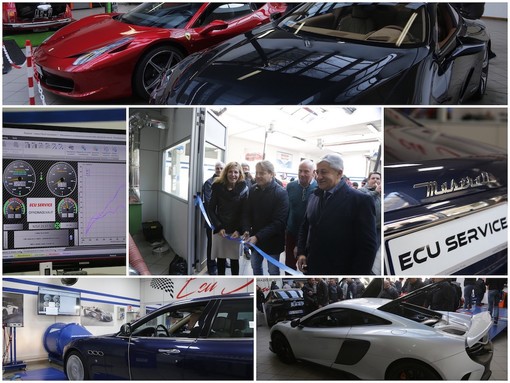 A Badalucco invasione di supercar ed autorità per l'inaugurazione del banco prova dell'Officina ECUservice Oliva