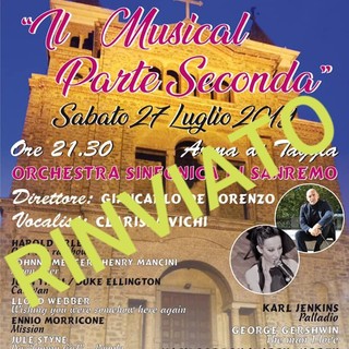 Arma di Taggia: per il maltempo, rinviato il concerto della Fondazione Orchestra Sinfonica di Sanremo