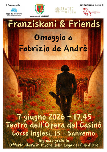 Concerto benefico gratuito in omaggio a Fabrizio De André Concerto benefico gratuito in omaggio a Fabrizio De André
