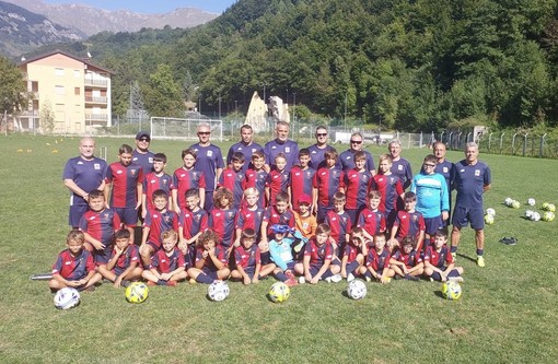 I bambini della scuola calcio del Dolceacqua al Camp di tre giorni a Limone Piemonte
