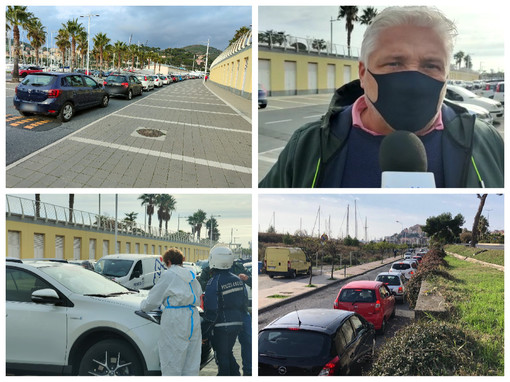 Imperia: il molo Pastorelli anche oggi preso d'assalto per i tamponi. Gagliano: "Domani oltre la sbarra non si accede" Imperia: il molo Pastorelli anche oggi preso d'assalto per i tamponi. Gagliano: "Domani oltre la sbarra non si accede"