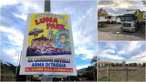 Taggia: giostrai pronti a dare vita al nuovo Luna Park nell'area delle ex Caserme Revelli