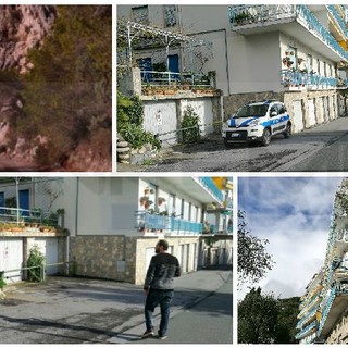 Ventimiglia: costone di roccia a rischio crollo sulla strada che porta a Grimaldi, si valuta l'evacuazione di una villetta (Foto)