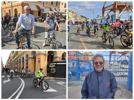 In 500 partecipano a 'Imperia in bicicletta', Scajola: &quot;La nostra città contribuisca a migliorare la difficoltà del cambiamento climatico&quot; (foto e video)