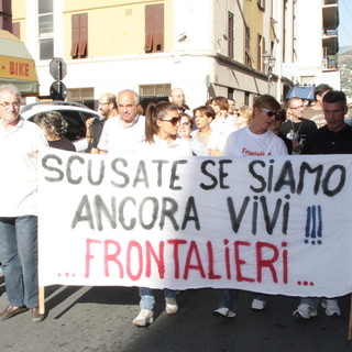 Una precedente manifestazione dei frontalieri