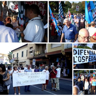 Bordighera: corteo per salvare l'Ospedale Saint Charles, più politici ed organizzatori che gente comune