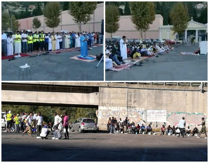 Ventimiglia: migranti in preghiera a Roverino per la “Eid al-Adha”, oggi la comunità islamica celebra la Festa del Sacrificio (Video)