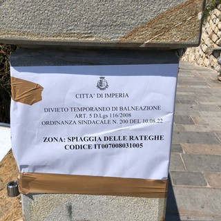 Imperia, divieto di balneazione alla spiaggia delle Rateghe: il sindaco emana l'ordinanza