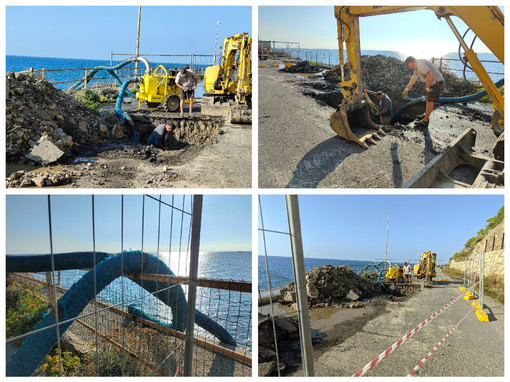 Diano Marina, ennesimo guasto della rete idrica sull'Incompiuta: rinviato a lunedì lo stop dell'erogazione dell'acqua (foto e video) Diano Marina, ennesimo guasto della rete idrica sull'Incompiuta: rinviato a lunedì lo stop dell'erogazione dell'acqua (foto e video)