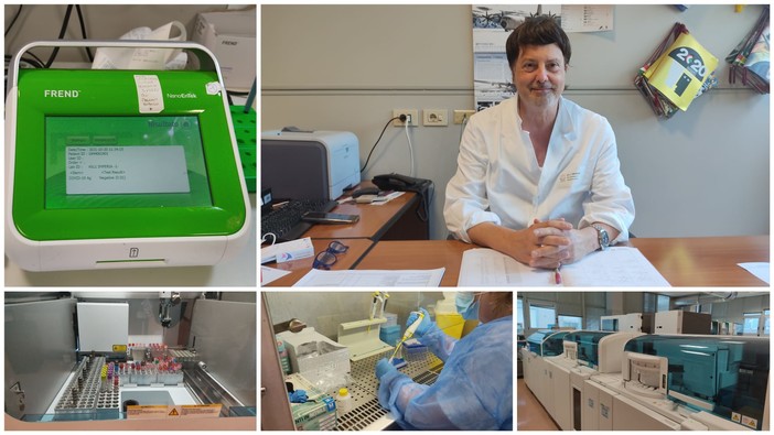 Imperia: viaggio nel laboratorio dei tamponi, Poggi "Fase calante grazie al vaccino, ma non solo Covid. Al giorno analisi per oltre 2.000 pazienti" (Foto e Video)