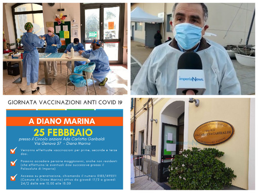 Covid, tornano le vaccinazioni di prossimità a Diano Marina. Amoretti (Asl 1): "Iniziativa aperta a tutti, anche a turisti e villeggianti" Covid, tornano le vaccinazioni di prossimità a Diano Marina. Amoretti (Asl 1): "Iniziativa aperta a tutti, anche a turisti e villeggianti"