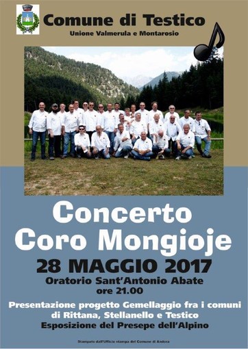 Questa sera il Coro Mongioje terrà un concerto di canti popolari a Testico