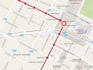 La cartina indica il percorso dei festeggiamenti La cartina indica il percorso dei festeggiamenti