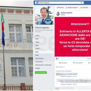 Bordighera: il comune innalza autonomamente l’allerta meteo da verde ad arancione, Bozzarelli “E’ nei poteri del Sindaco”. Arpal “Lo scenario meteorologico resta quello previsto”