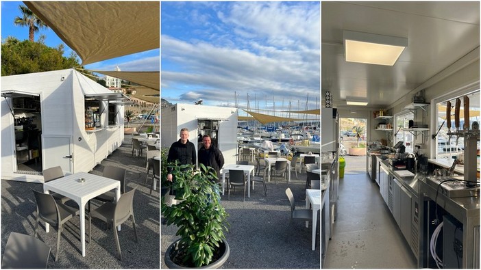 Bordighera, nuovo chiosco bar con dehor al porto turistico (Foto) Bordighera, nuovo chiosco bar con dehor al porto turistico (Foto)