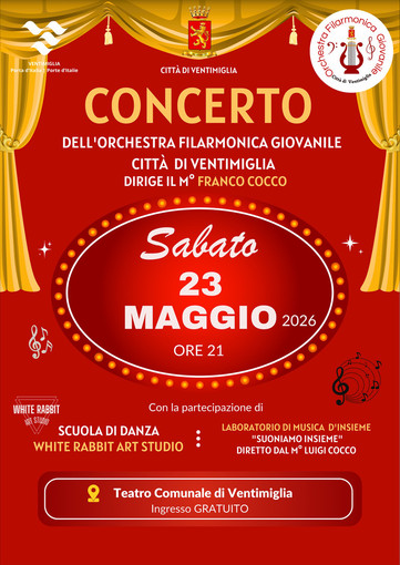 Ventimiglia, "Note di Primavera" è la serata evento con l'Orchestra Filarmonica Giovanile