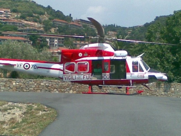Bordighera: un 12enne ustionato è stato trasferito via elicottero all'Ospedale di Villa Scassi