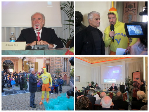 Antonio Ricci e Capitan Ventosa questa mattina Villa Nobel Antonio Ricci e Capitan Ventosa questa mattina Villa Nobel