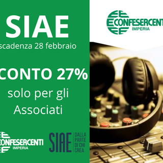 Confesercenti Imperia, proroga SIAE per la “Musica d’Ambiente” e nuova convenzione rifiuti