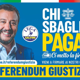 Domani in provincia di Imperia riprende la raccolta firme per la campagna referendaria sulla Giustizia della Lega Domani in provincia di Imperia riprende la raccolta firme per la campagna referendaria sulla Giustizia della Lega