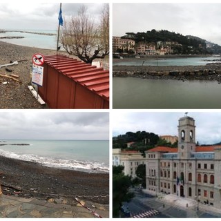Emergenza maltempo, Imperia: il Comune stanzia fondi per la pulizia delle spiagge interessate dalle mareggiate