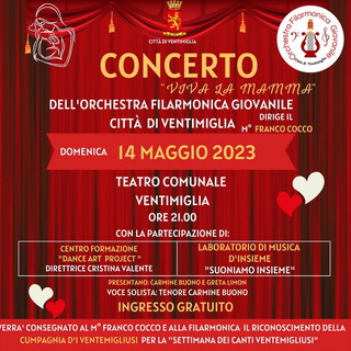 Ventimiglia: per la 'Festa della Mamma', concerto dell’Orchestra Filarmonica Giovanile