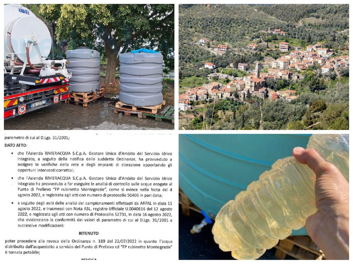 Imperia, dopo quasi un mese l'acqua di Montegrazie "ritorna" potabile: le analisi dell'Arpal evidenziano valori 'conformi'