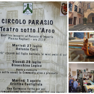 Imperia, stasera inizia con Antonio Carli 'Teatro sotto l'arco', la rassegna teatrale del Parasio (video e foto)